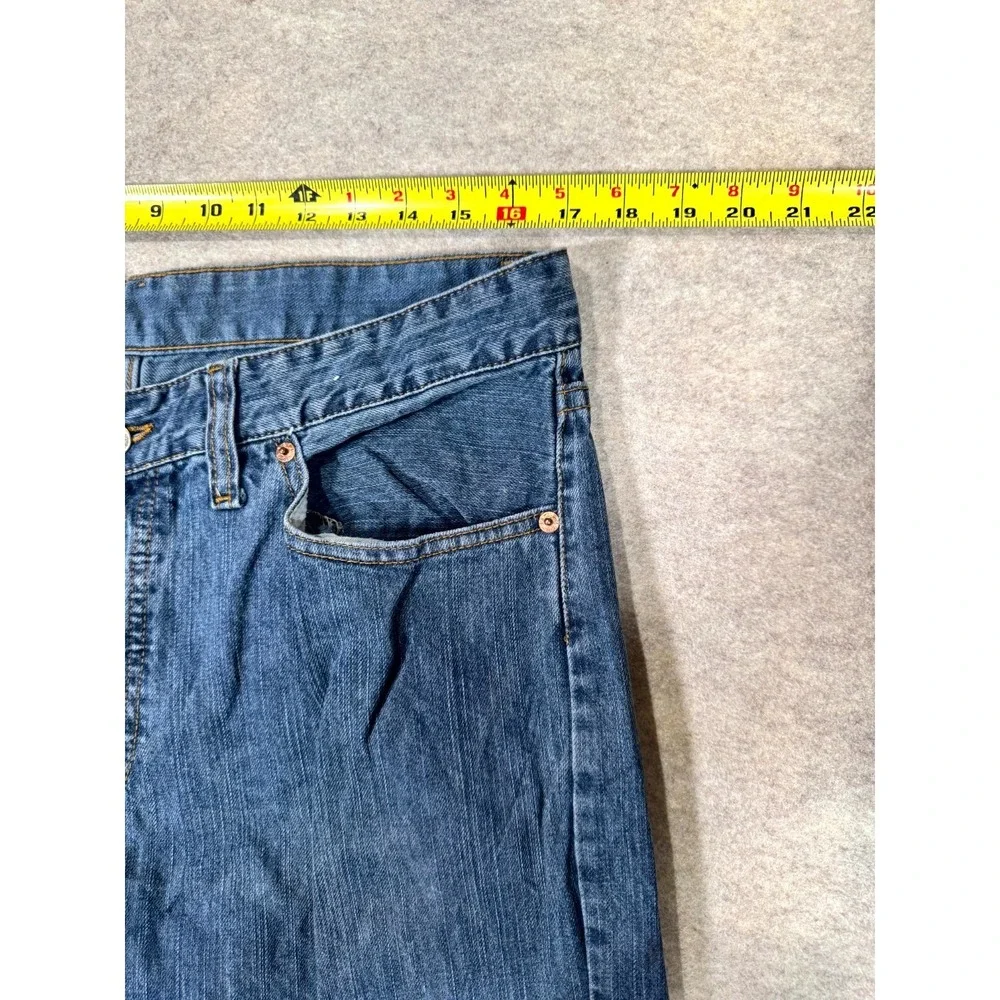 Levis 501 Straight Leg Jeans Men 36x34 Blue Denim Mid Rise Button Fly Streetwear
